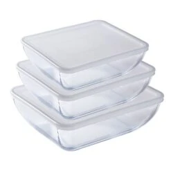 O'Cuisine - Cook, Freeze & Store Set W/Lids 6pce