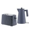 Alessi - Plisse Electric Kettle & Toaster Set Grey -Kitchen Supplies 165663 Large