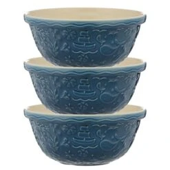 Mason Cash - Nautical Mixing Bowl Set Navy Blue 29cm 3pce