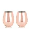 Viski - Stemless Wine Glass Copper Set 2pce 2 Viski - Stemless Wine Glass Copper Set 2pce -Kitchen Supplies 188572 Large