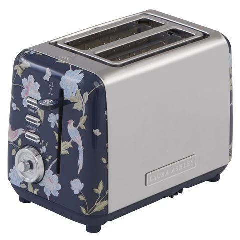 Laura Ashley - Elveden 2 Slice Toaster Blue & Silver 3 Laura Ashley - Elveden 2 Slice Toaster Blue & Silver