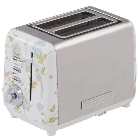 Laura Ashley - Elveden 2 Slice Toaster White & Silver 3 Laura Ashley - Elveden 2 Slice Toaster White & Silver