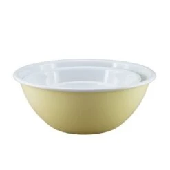Falcon - Enamel Mixing Bowl Deluxe Yellow & White Set 3pce