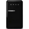 Smeg - 50's Stye Retro Bar Refrigerator R/H Black 135L -Kitchen Supplies 193165 Large