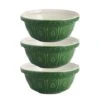 Mason Cash - Earthenware Mixing Bowl Green 29cm Set 3pce -Kitchen Supplies 193498 Large