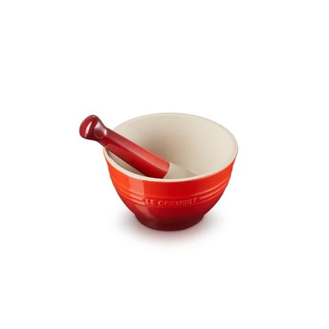 Le Creuset - Stoneware Pestle & Mortar Cerise 3 Le Creuset - Stoneware Pestle & Mortar Cerise
