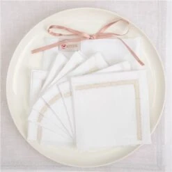 Serenk - Metallic Frame Cocktail Napkin Gold Set 6pce