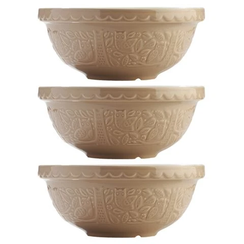 Mason Cash - In The Forest Mixing Bowl Owl 26cm Set 3pce 3 Mason Cash - In The Forest Mixing Bowl Owl 26cm Set 3pce