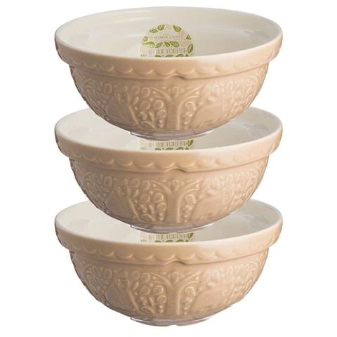 Mason Cash - In The Forest Mixing Bowl Bear Orange Set 3pce 3 Mason Cash - In The Forest Mixing Bowl Bear Orange Set 3pce