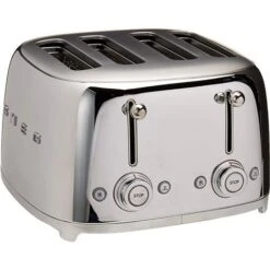 Smeg - 50's Retro 4 Slot Toaster TSF03 Chrome