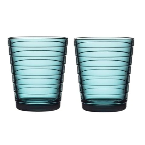 Iittala - Aino Aalto Tumbler Sea Blue Small 220ml Set 2pce 3 Iittala - Aino Aalto Tumbler Sea Blue Small 220ml Set 2pce