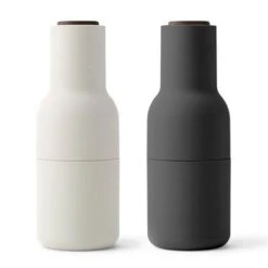 Menu - Bottle Grinder W/Walnut Lid Ash & Carbon Set 2pce