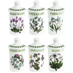 Portmeirion - Botanic Garden Herb & Spice Jars Set 6pce