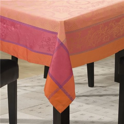 Garnier-Thiebaut - Nymphee Peche Rose Tablecloth 172x252cm 3 Garnier-Thiebaut - Nymphee Peche Rose Tablecloth 172x252cm
