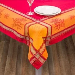 L'Ensoleillade - Senanque Red Tablecloth Coated 160x160cm