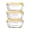 Glasslock - Baby Food Rectangular Container Set 3pce -Kitchen Supplies 547877 Large