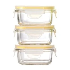 Glasslock - Baby Food Rectangular Container Set 3pce
