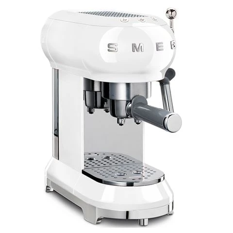 Smeg - 50's Retro Espresso Coffee Machine ECF01 White 3 Smeg - 50's Retro Espresso Coffee Machine ECF01 White
