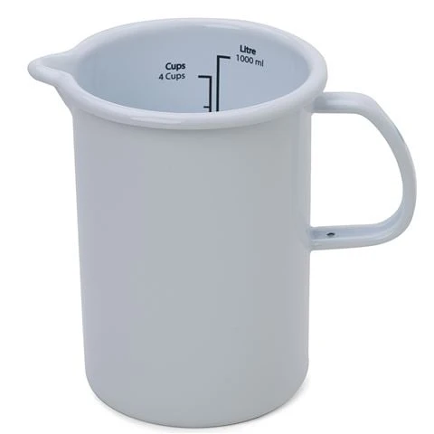 Falcon - Enamel Measuring Jug White 1L 3 Falcon - Enamel Measuring Jug White 1L