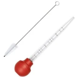 OXO - Baster With Cleaning Brush Red