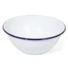 Falcon - Enamel Mixing Bowl White & Blue Rim 24cm -Kitchen Supplies 589136 Large