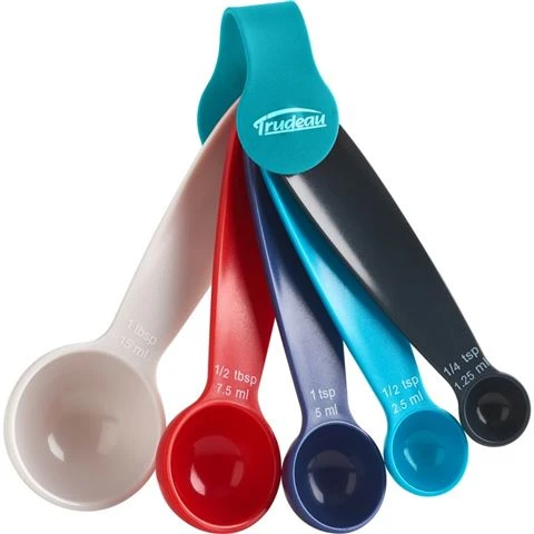 Trudeau - Assorted Color Measuring Spoon Set 5pce 3 Trudeau - Assorted Color Measuring Spoon Set 5pce