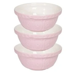 Mason Cash - Mixing Bowl Powder Pink 24cm Set 3pce