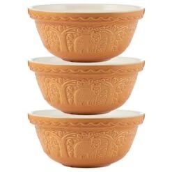 Mason Cash - In The Forest Mixing Bowl Bear Ochre Set 3pce