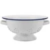 Falcon - Enamel Colander White & Blue -Kitchen Supplies 956959 Large